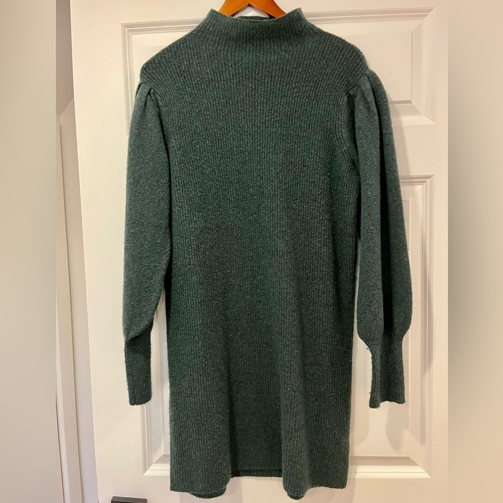 Blu Pepper Forest Green Cowl Neck Sweater Dress
